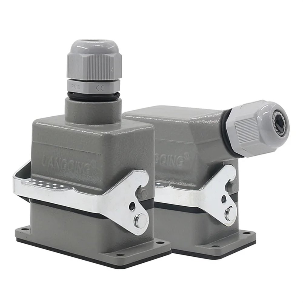 ZYUIOTHJK HDC-HE-006 6-Pin Rectangular Heavy-Duty Connector, Waterproof, for Aviation, 500 V, 16 A (Top Line)