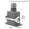 ZYUIOTHJK HDC-HE-006 6-Pin Rectangular Heavy-Duty Connector, Waterproof, for Aviation, 500 V, 16 A (Top Line) view 2