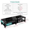 Generic Multi-Tier AV Media Stand, Shock-Absorbing Stereo Rack, Black view 2