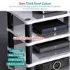 Generic Multi-Tier AV Media Stand, Shock-Absorbing Stereo Rack, Black view 3