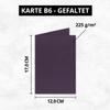 250 B6 Folded Cards – Aubergine (Purple), Blank, 12 x 17 cm view 3