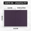 250 B6 Folded Cards – Aubergine (Purple), Blank, 12 x 17 cm view 4