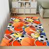 Restaurant Rug, 3D-Printed Basketball, Soccer & Rugby Design, 120 x 160 cm view 3