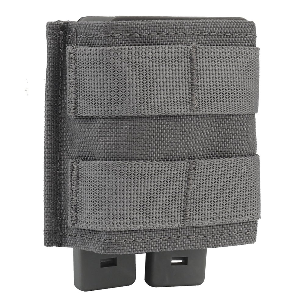 Peminkoo MOLLE Single 7.62 Mag Pouch, Short FAST Pouch with KYWI Kydex Wedge Insert, Gray