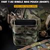 Peminkoo MOLLE Single 7.62 Mag Pouch, Short FAST Pouch with KYWI Kydex Wedge Insert, Gray view 2