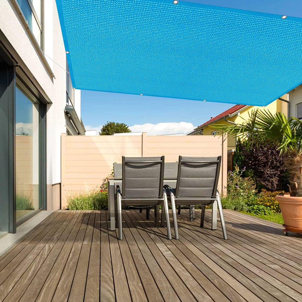 HDPE Sun Shade Sail, Breathable, 3.5 x 8 m, UV-Resistant, Square