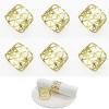 NJIEzhao 6-Pack Metal Openwork Napkin Rings view 4
