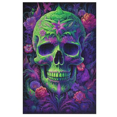 Adult Skull Puzzle, 1,000 Pieces, Creative Wooden Puzzle, 78 × 53 cm