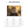 Lakeside Flower Field Cat Flannel Throw Blanket for Couch, Soft and Warm, 101.6 x 76.2 cm view 2