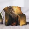 Lakeside Flower Field Cat Flannel Throw Blanket for Couch, Soft and Warm, 101.6 x 76.2 cm view 4