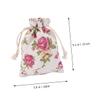 COLLBATH 4-Pack Linen Drawstring Gift Bags, 10 x 13 cm view 2
