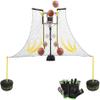 LXWKAI Basketball Return Attachment for Hoop with Net, Rotating Automatic Basketball Rebounder view 1