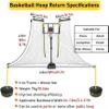LXWKAI Basketball Return Attachment for Hoop with Net, Rotating Automatic Basketball Rebounder view 3