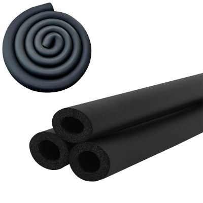 1.8 m/2 m Rubber Pipe Insulation, Black, 9/15/20 mm Thick, ID 6–110 mm