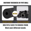 1.8 m/2 m Rubber Pipe Insulation, Black, 9/15/20 mm Thick, ID 6–110 mm view 3