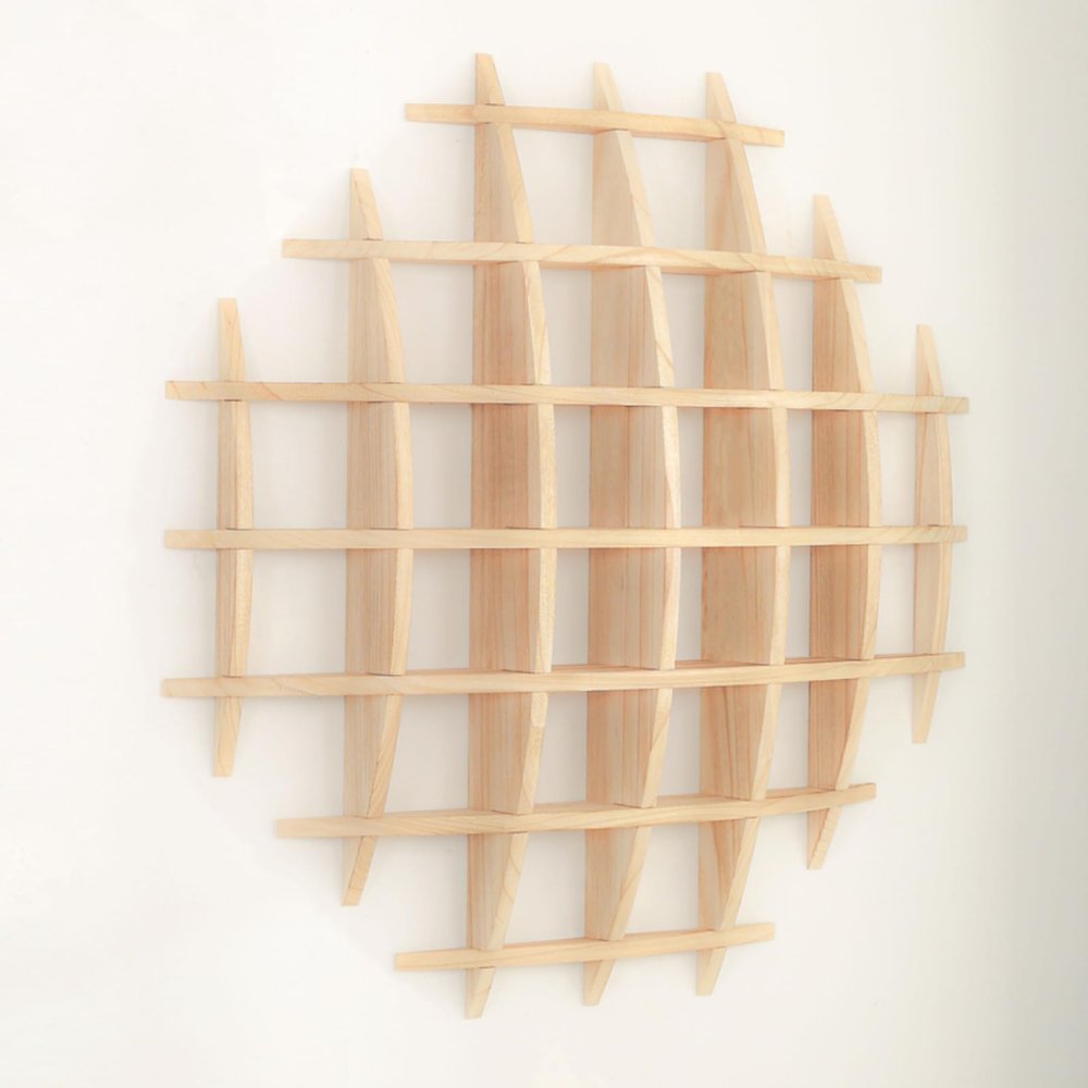 Vintage Solid Wood Wall-Mounted Tea Cup Holder