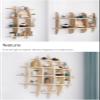 Vintage Solid Wood Wall-Mounted Tea Cup Holder view 4