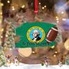 Guangpat Washington Flag Christmas Tree Ornament, American Football Souvenir, 2024 Acrylic Decoration view 2