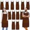 Tczecoo 12-Pack Cooking Aprons, Brown, 60 x 71 cm view 1