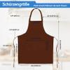 Tczecoo 12-Pack Cooking Aprons, Brown, 60 x 71 cm view 3
