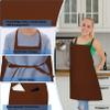 Tczecoo 12-Pack Cooking Aprons, Brown, 60 x 71 cm view 4