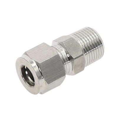 JIEYUZYUO 304 Stainless Steel Double-Ferrule Compression Fitting, 6–12 mm Tube to 1/8"–1/2" Male Thread