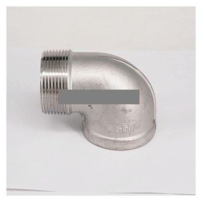 BKGWCSOR 1-1/2" BSP Female-to-Male 304 Stainless Steel 90-Degree Elbow Pipe Fitting for Water, Oil, and Air