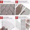 VXHCS 304 Stainless Steel Wire Mesh Safety Net, 5 cm/2 mm Fall-Protection Mesh, 0.6 x 25 m view 4