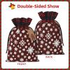 POEZJZW Snowflake Drawstring Gift Bags view 2