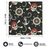 QUEWIQR 4-Piece Hanging Hand Towels with Skull and Pirate Anchor Patterns view 2
