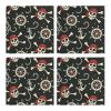 QUEWIQR 4-Piece Hanging Hand Towels with Skull and Pirate Anchor Patterns view 3