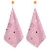 QUEWIQR 2-Pack Shells and Crabs Doodle Hanging Hand Towels view 1