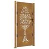 Juroupi Corten Steel Garden Gate, 105 x 180 cm, Tree Design view 2