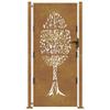 Juroupi Corten Steel Garden Gate, 105 x 180 cm, Tree Design view 4