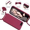 GoodcAcy Silicone Crossbody Phone Case with Strap for iPhone 6/6s Plus and iPhone 7/8 Plus, Red view 3