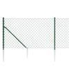 Home Garden Chain-Link Fence with Ground Spike Anchors, Green, 1 x 25 m view 4