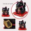 Eco-Friendly Solar-Waving Lucky Cat, Fun Decoration for Birthdays and New Year Events (Black) view 2