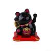 Eco-Friendly Solar-Waving Lucky Cat, Fun Decoration for Birthdays and New Year Events (Black) view 3