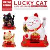 Eco-Friendly Solar-Waving Lucky Cat, Fun Decoration for Birthdays and New Year Events (Black) view 4