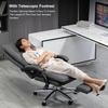 Luxury Genuine Leather Office Chair with Retractable Footrest view 4