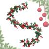 Holly Garland Realistic Pinecone Christmas Garland view 1