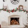 Holly Garland Realistic Pinecone Christmas Garland view 4