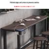 HOFUNTRE Bar Table, Rectangular Standing Table, Brown, 140 x 40 cm view 4