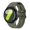 Generic Compatible Silicone Sport Band for Galaxy Watch 7, FE, 5 Pro, 6, and 4 Classic, 44 mm/40 mm, Dark Green view 1