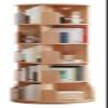HEIDOUOZ 5-Tier Rotating Bookshelf, Stackable Corner Organizer view 1