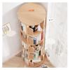 HEIDOUOZ 5-Tier Rotating Bookshelf, Stackable Corner Organizer view 2
