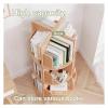 HEIDOUOZ 5-Tier Rotating Bookshelf, Stackable Corner Organizer view 4