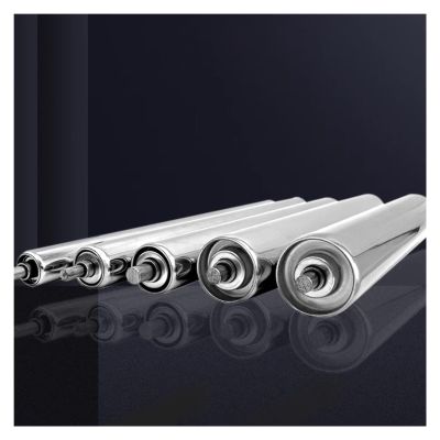 Industrial Stainless Steel Conveyor Rollers, Set of 5, 102 mm Length, 60 mm Diameter