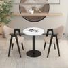Modern Office Reception Club Table Set with 2 Upholstered PU Chairs view 1