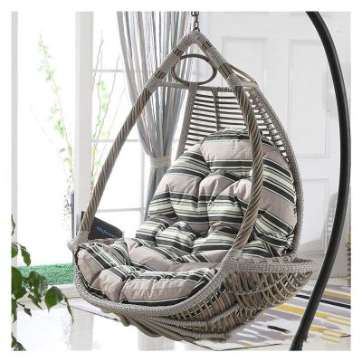 Outdoor Rattan Egg Hammock Chair with Cushions